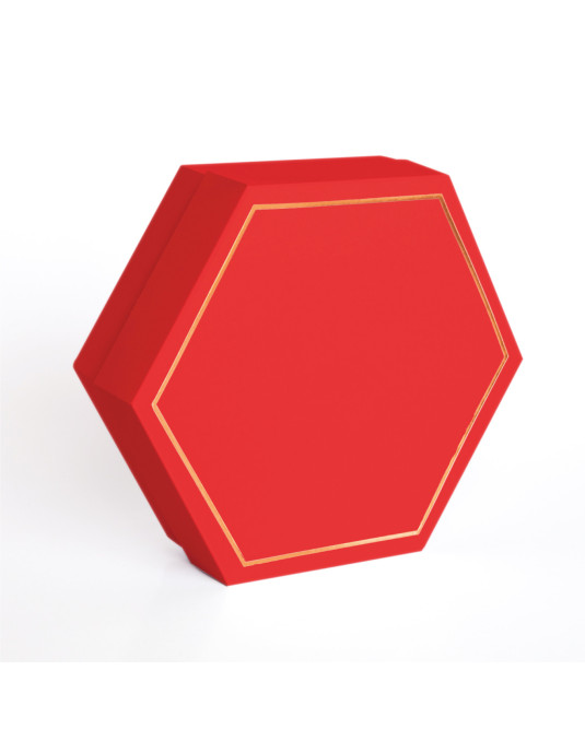 Exagono Rosso con divisore interno a sei scomparti