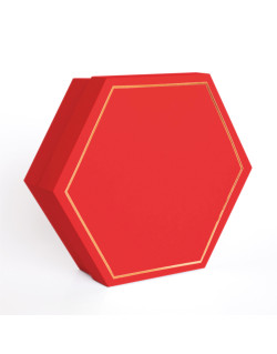 Exagono Rosso con divisore interno a sei scomparti