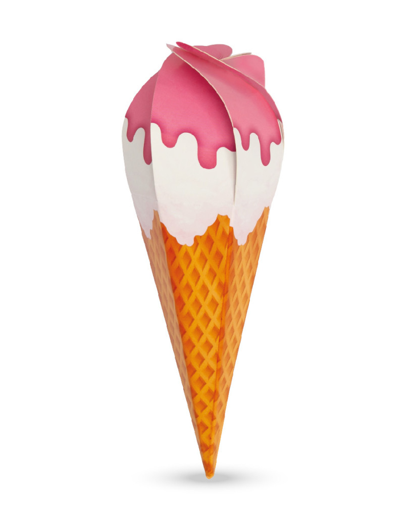 GEL0200RS Astuccio Cono Gelato Rosa