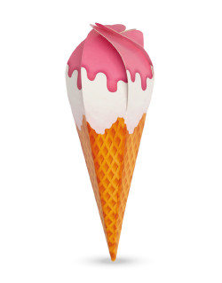 GEL0200RS Astuccio Cono Gelato Rosa