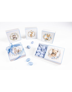 Scatola Quadrata tipo fiammifero, con divisore interno 2 scomparti