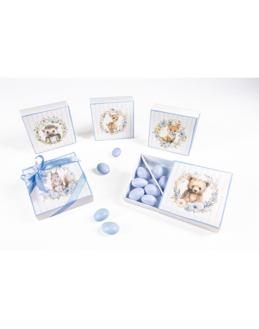 Scatola Quadrata tipo fiammifero, con divisore interno 2 scomparti