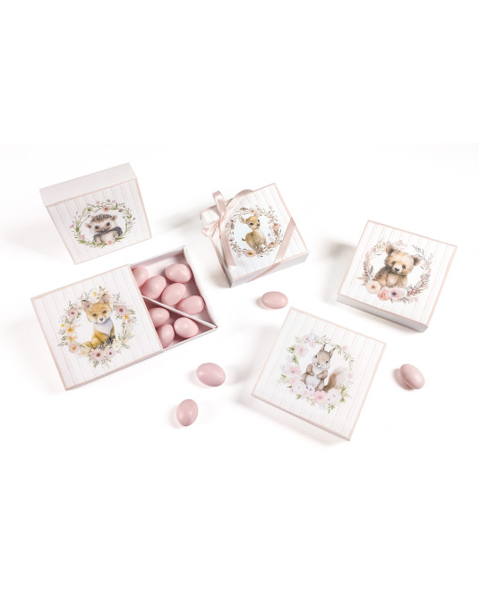 Scatola Quadrata tipo fiammifero, con divisore interno 2 scomparti