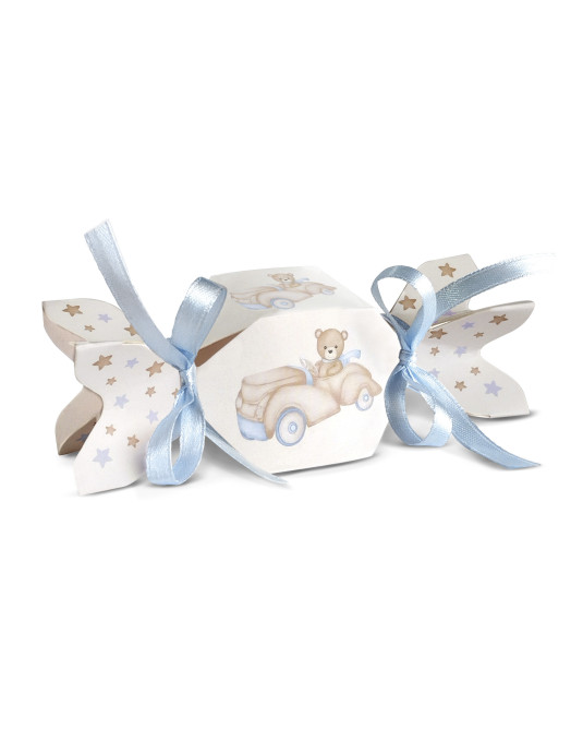 Astuccio Caramella Orsetto Celeste su Macchina