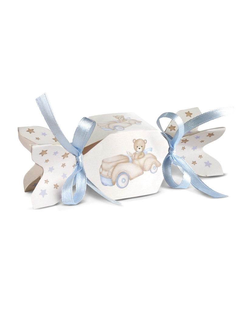 Astuccio Caramella Orsetto Celeste su Macchina