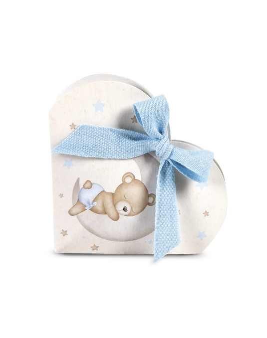 Scatolina cuore Orsetto Celeste su Luna