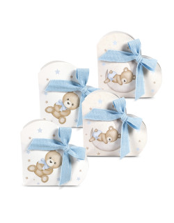 Scatolina cuore Orsetto Celeste