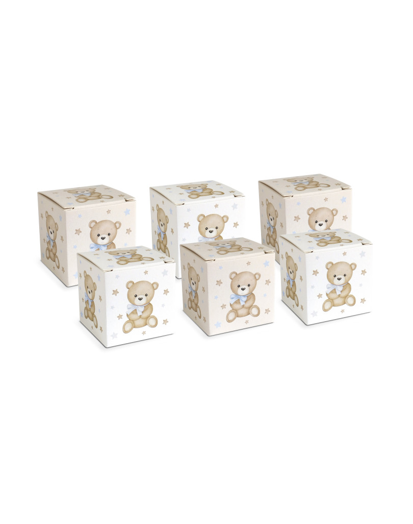 Scatolina quadrata Orsetto Celeste