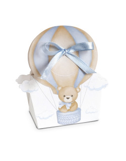 Scatolina mongolfiera Orsetto Celeste con mongolfiera