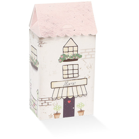 Casetta grande con tetto rosa