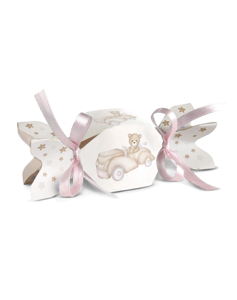 Astuccio Caramella Orsetto Rosa su Macchina