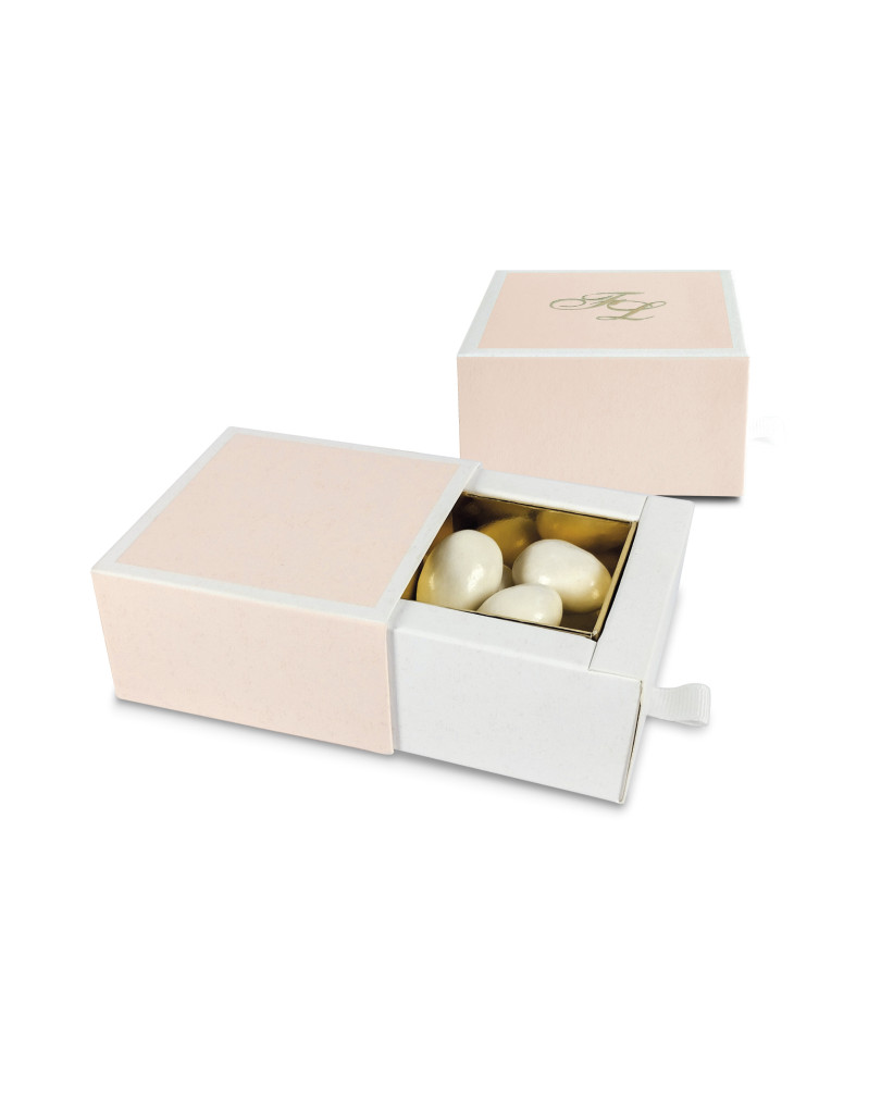 Astuccio fiammifero, di colore cipria, personalizzabile