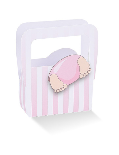 Borsa con Bimba con testa dentro Rosa