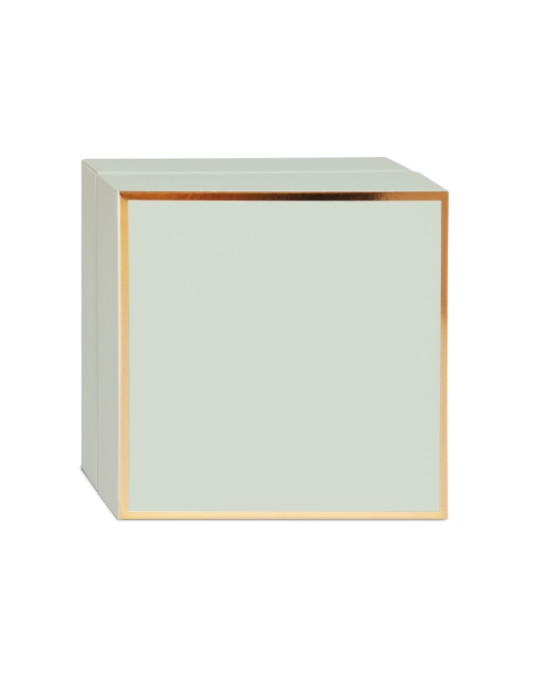 Astuccio di colore salvia fondo e coperchio personalizzabile