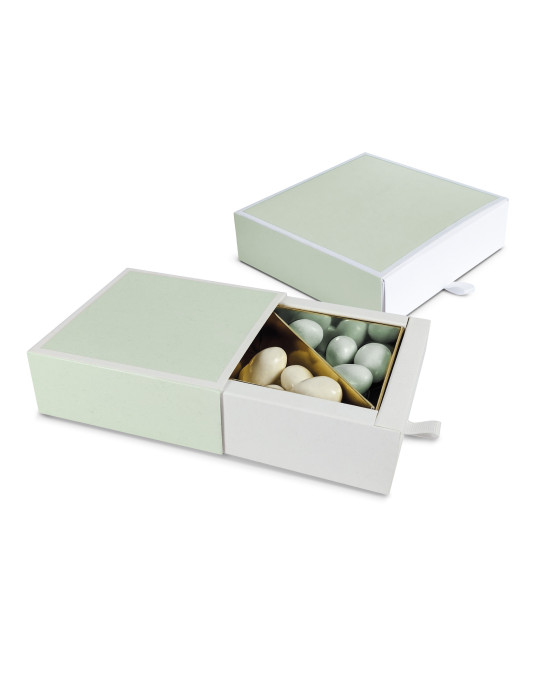 Astuccio fiammifero, di colore salvia, personalizzabile