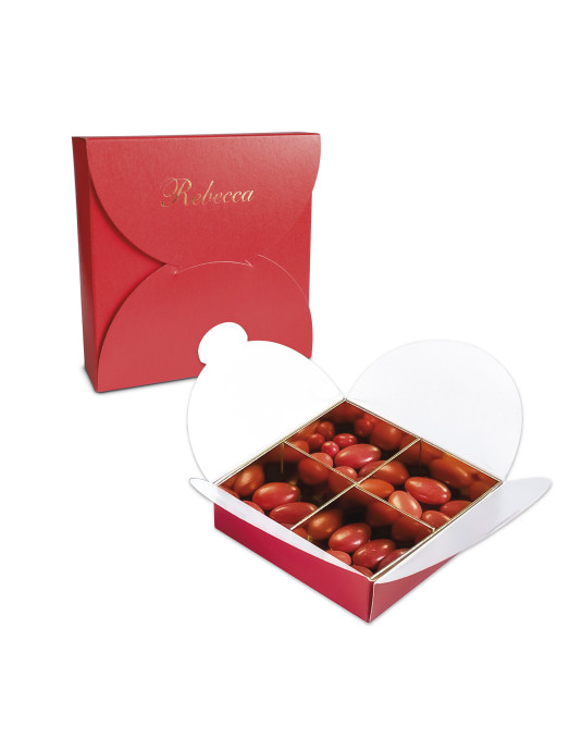 Astuccio piccolo personalizzabile di colore rosso