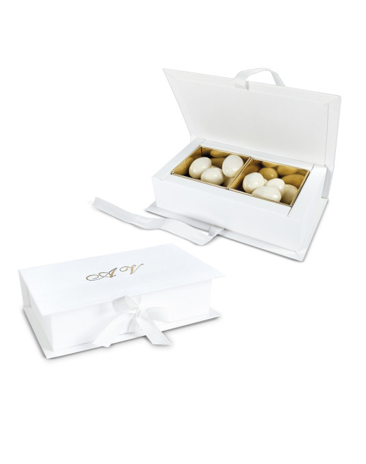 Astuccio album di colore bianco, personalizzabile