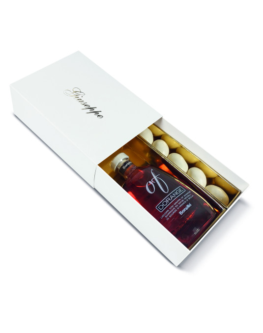 Astuccio fiammifero rettangolare di colore bianco, personalizzabile