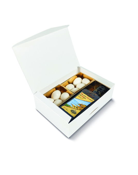 Astuccio rettangolare di colore bianco, personalizzabile