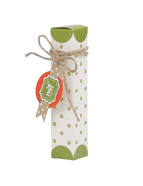 Astuccio Pois Verde con targhettina