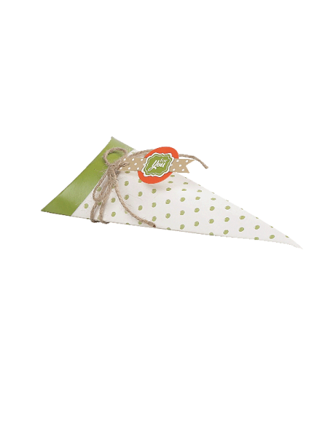 Cono Pois Verde con Targhettina