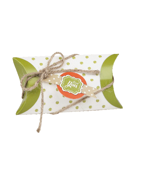 Bustina grande Pois Verde con targhettina