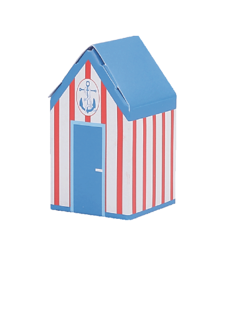 Cabine doghe rosse, tetto blu