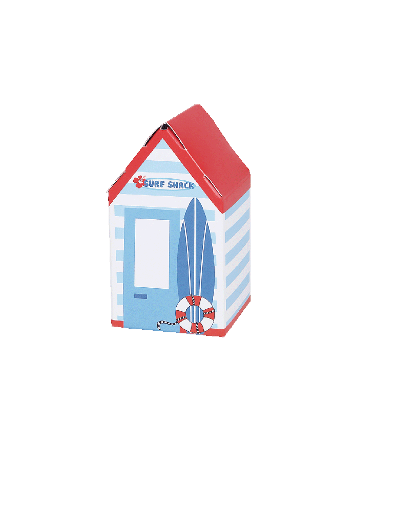 Cabine doghe celeste, tetto Rosso