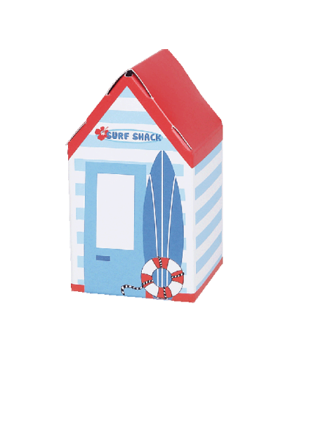 Cabine doghe celeste, tetto Rosso