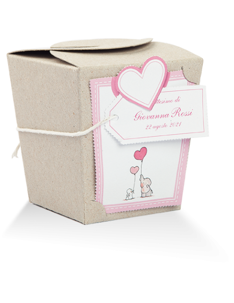 Scatola Bimba Grande completa di targhetta personalizzabile