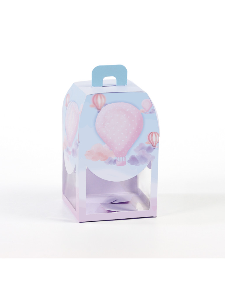 scatolina lanterna rosa finestrata