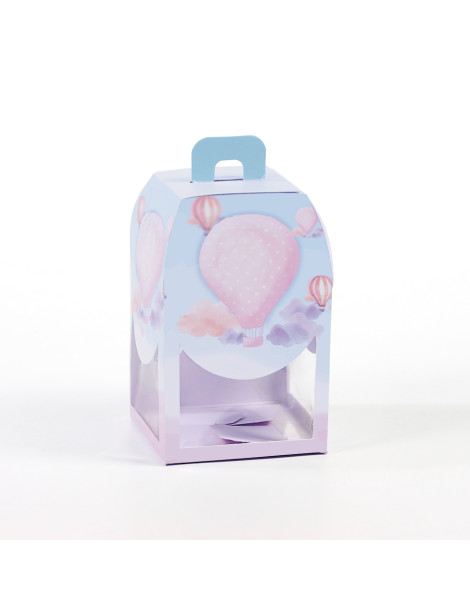 scatolina lanterna rosa finestrata