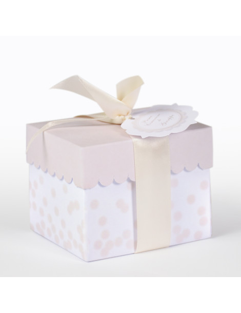 Scatolina rett.re grande fondo vassoio coperchio rosac ompleta di bollini prefustellati utili da stampare