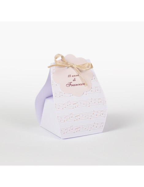 Sacchetto Spartito Musicale beige completo di bollino prefustellato utile da stampare