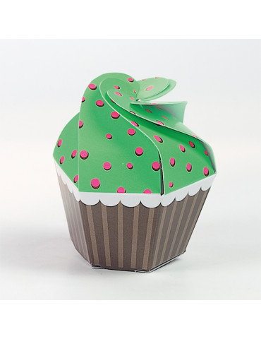 Cupcake verde/fuxia