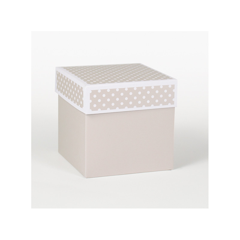 Scatolina fondo e coperchio tortora