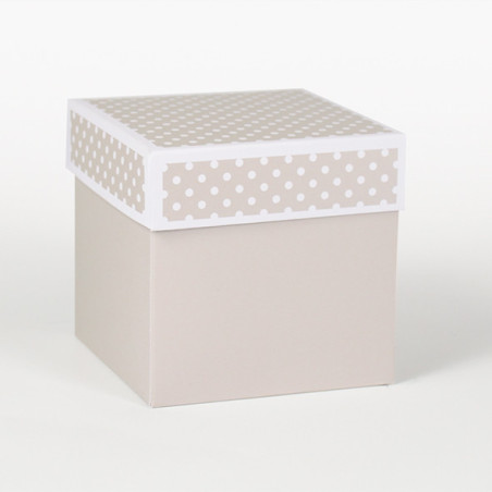 Scatolina fondo e coperchio tortora