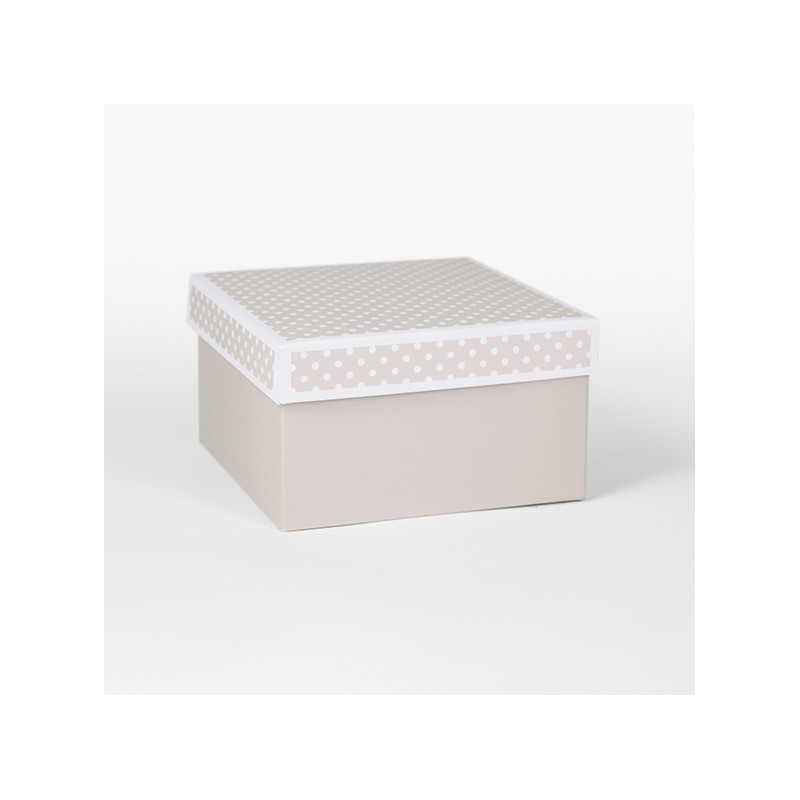 Scatolina fondo e coperchio tortora