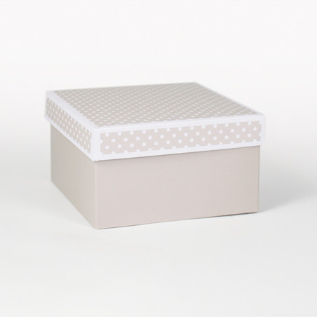 Scatolina fondo e coperchio tortora